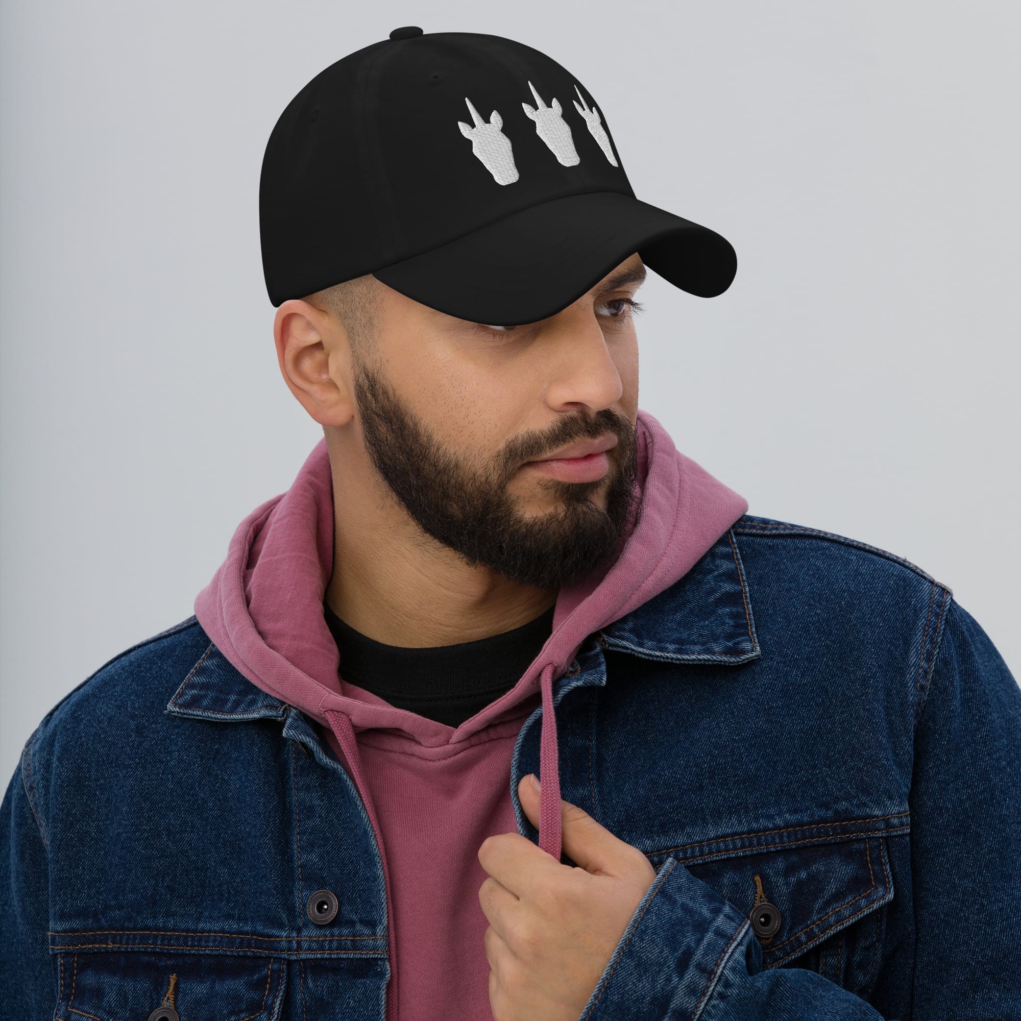 UNIQORNIA Dad hat - Three White Unicorns