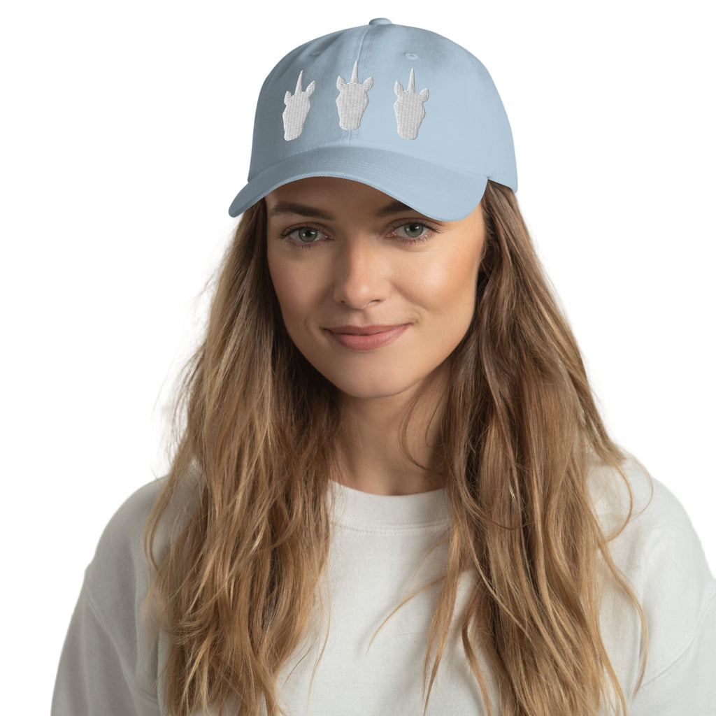 UNIQORNIA Dad hat - Three White Unicorns