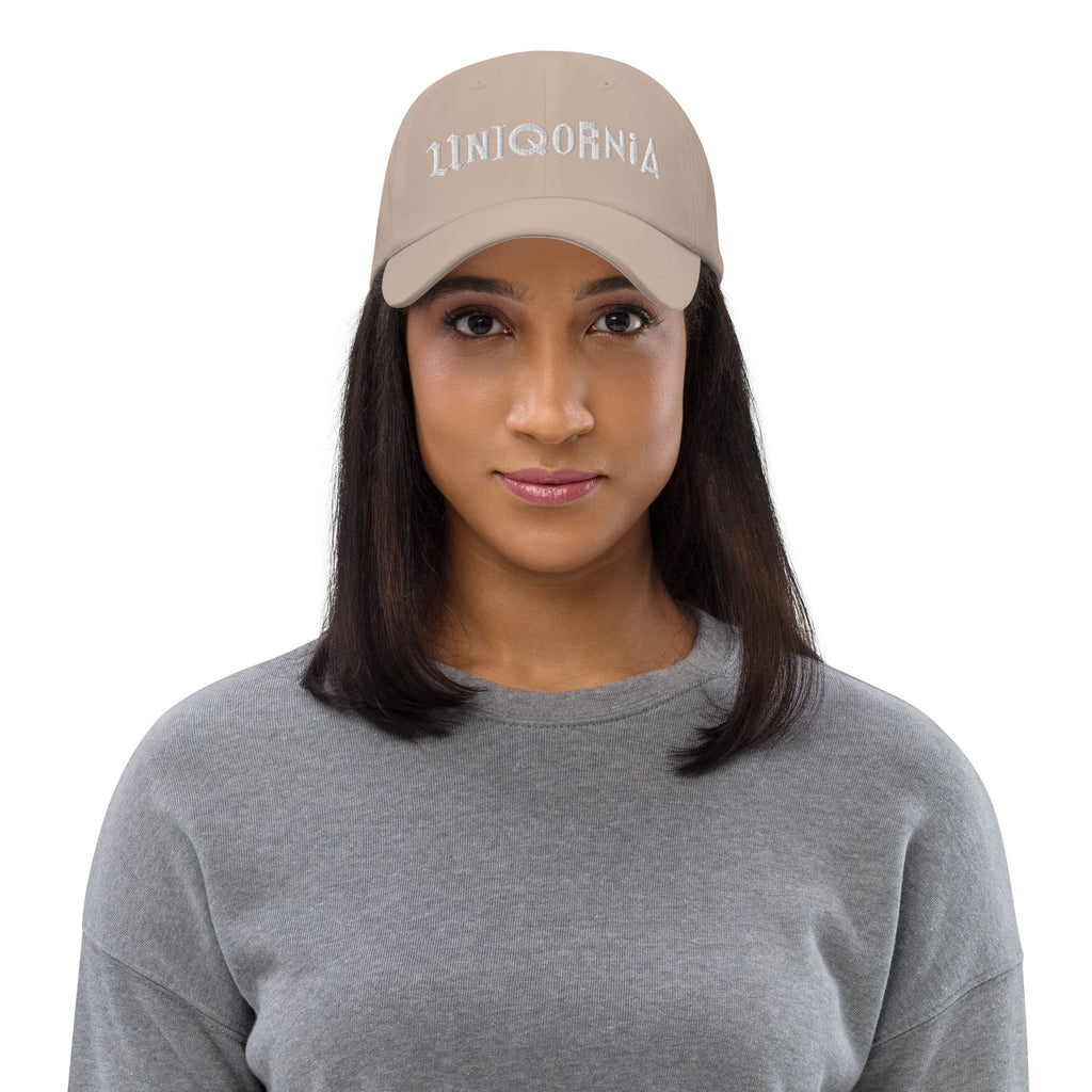 UNIQORNIA Dad hat - Uniqornia Wordmark White