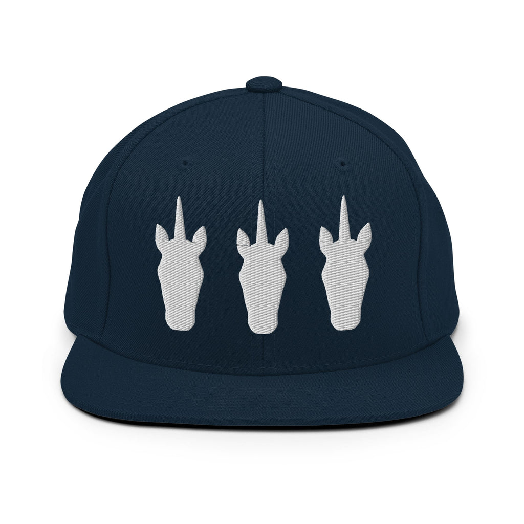 UNIQORNIA Snapback Hat - Three White Unicorns 8317147_4798