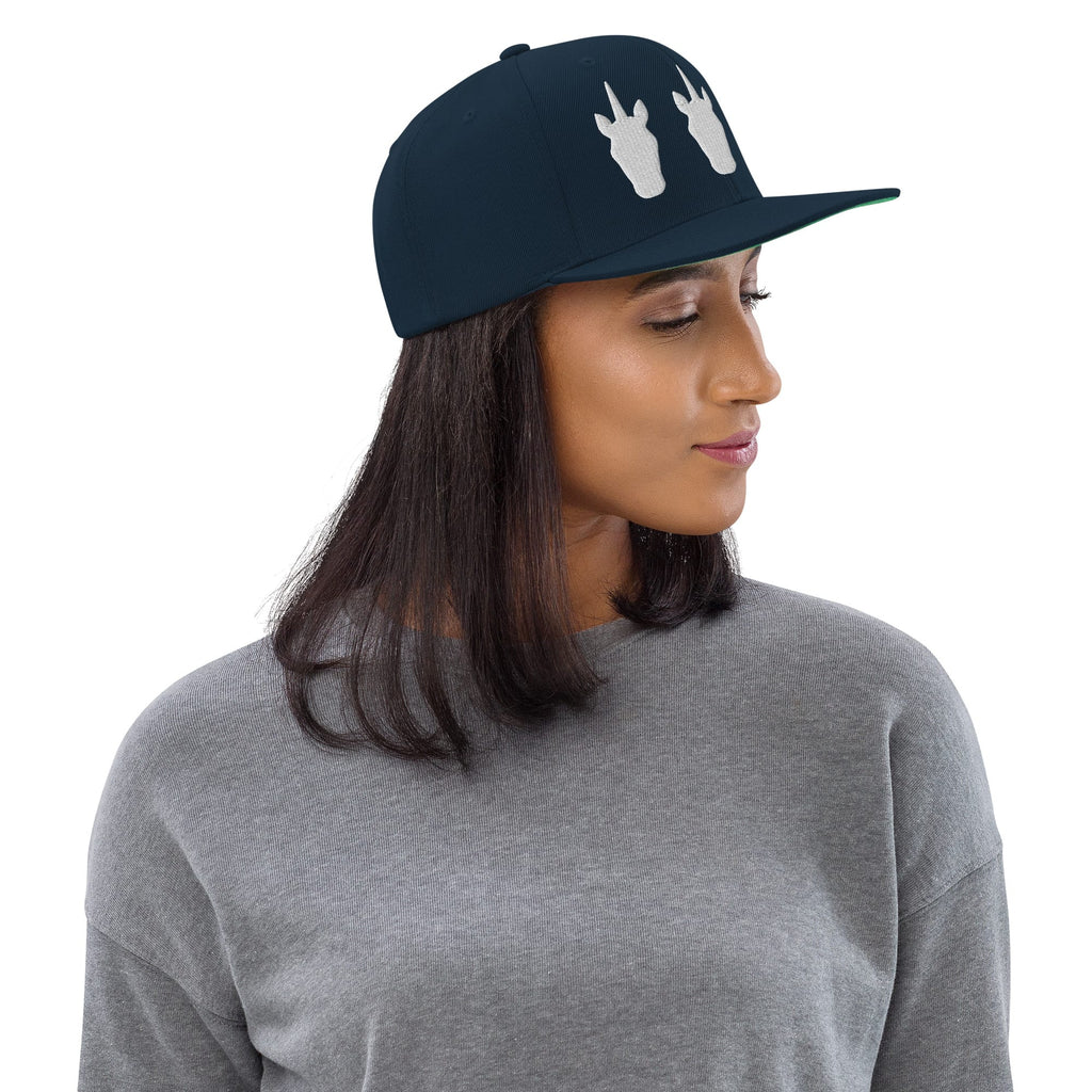 UNIQORNIA Snapback Hat - Three White Unicorns