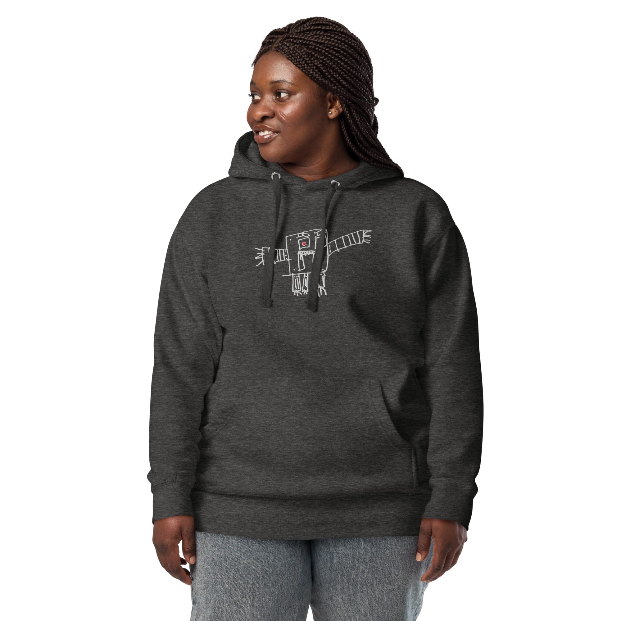 UNIQORNIA Unisex Hoodie - White robot