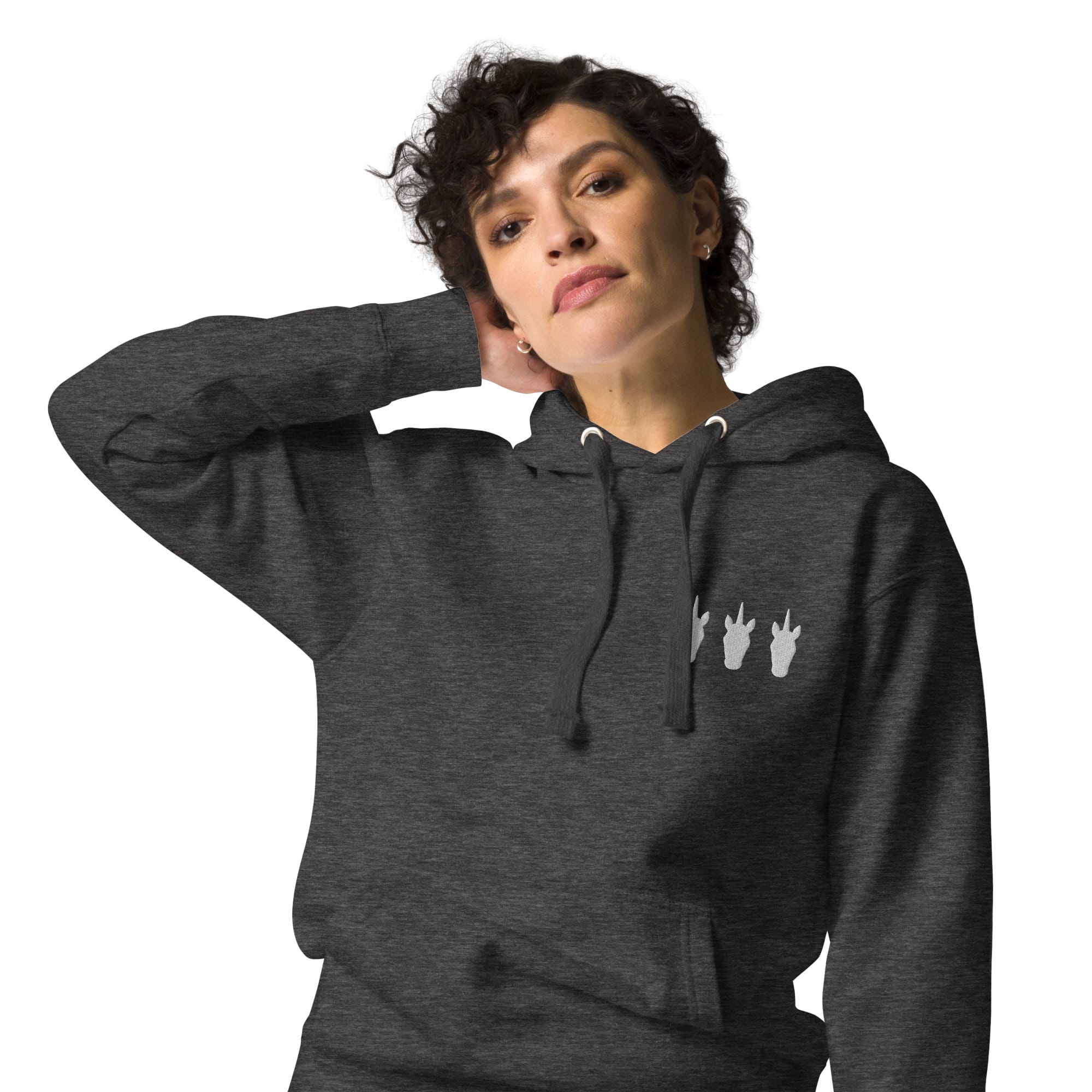UNIQORNIA Unisex Hoodie - Three White Unicorns
