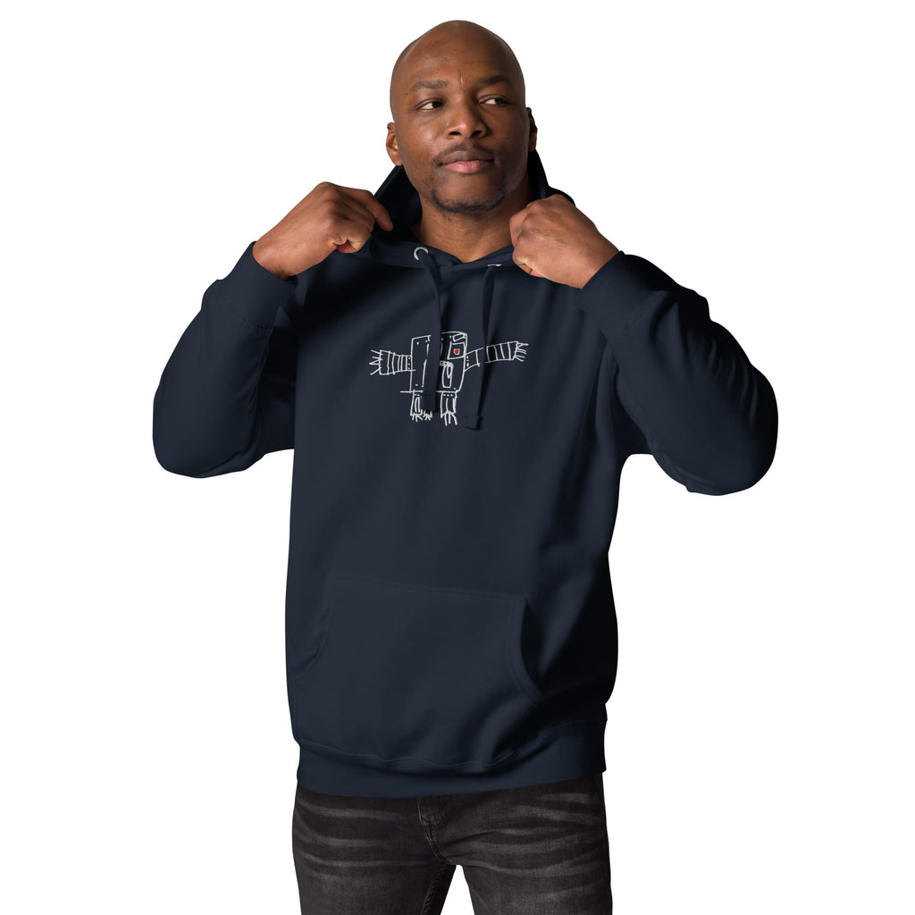 UNIQORNIA Unisex Hoodie - White robot