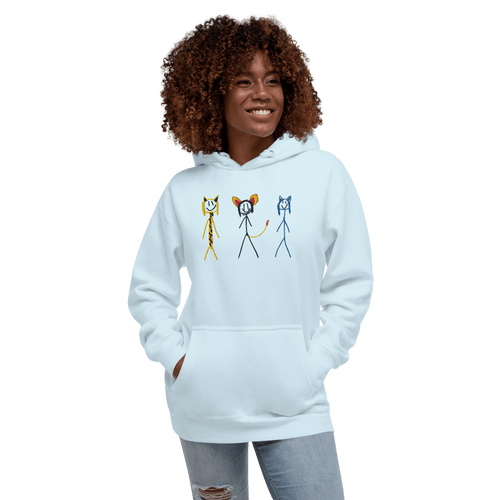 UNIQORNIA Unisex Hoodie - Three cats