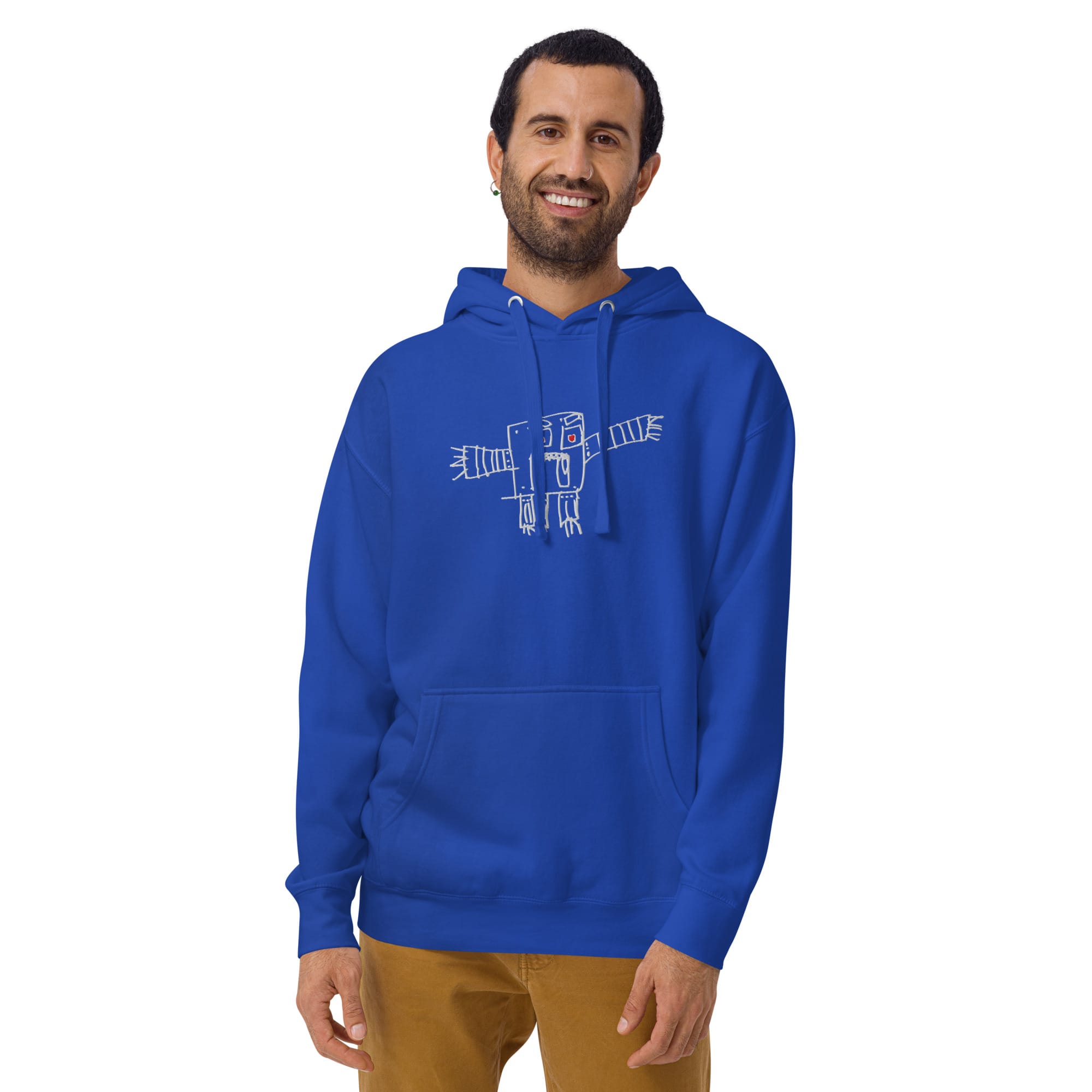 UNIQORNIA Unisex Hoodie - White robot