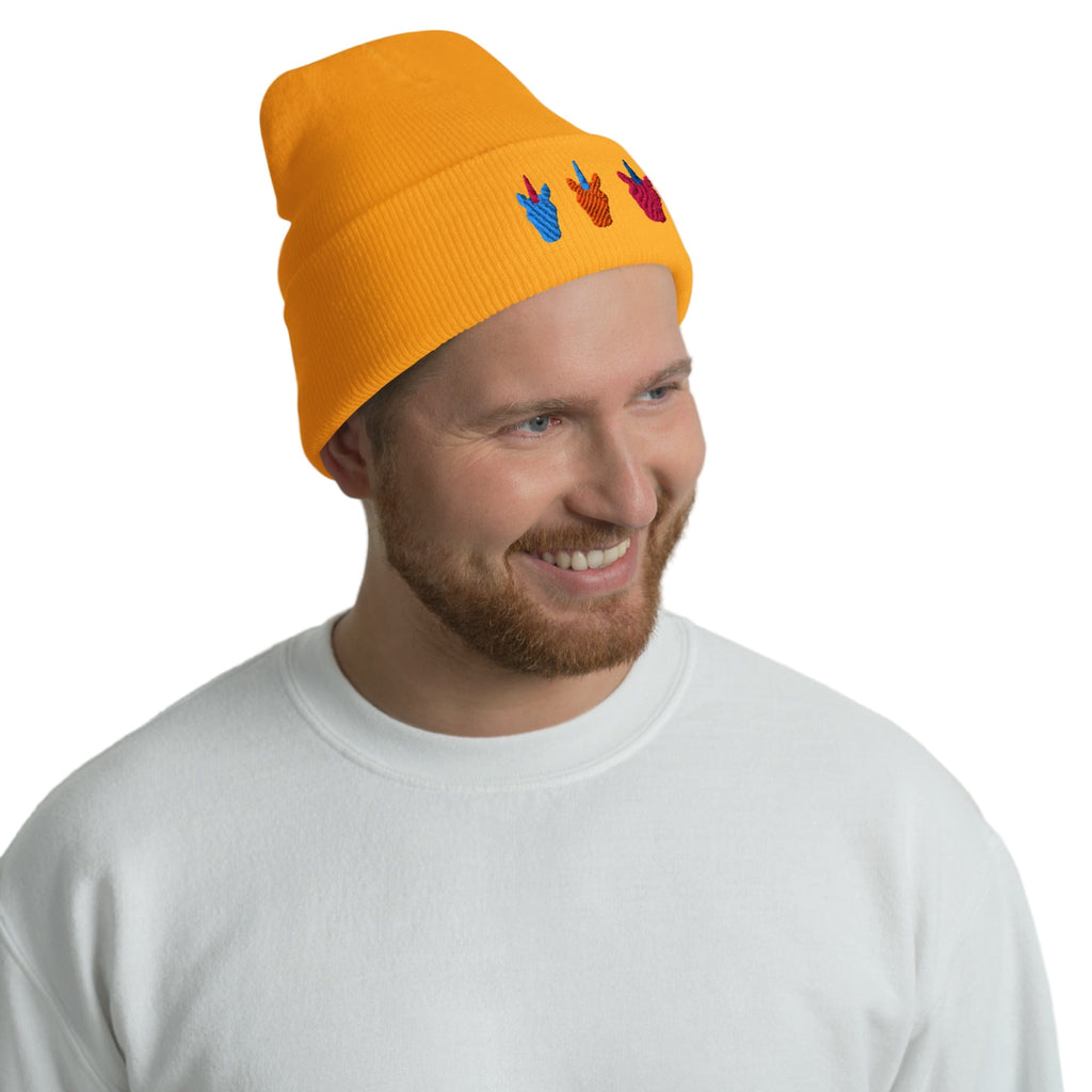 UNIQORNIA Cuffed Beanie - Three Unicorns