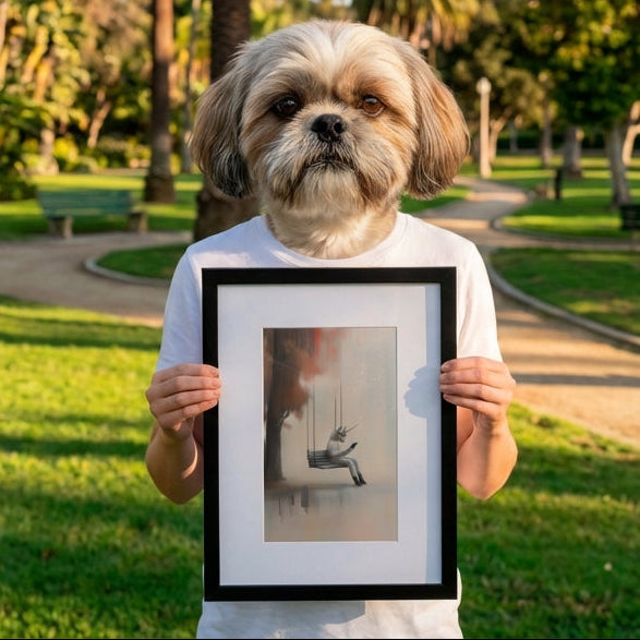 Ierāmēts plakāts ar paspartū - Šūpoles kodētājs