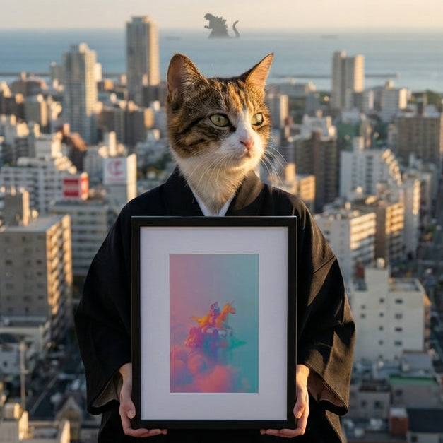 Ierāmēts plakāts ar paspartū - Paisuma lēcējs