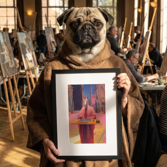 Ierāmēts plakāts ar paspartū - Rakstu Zīmētājs