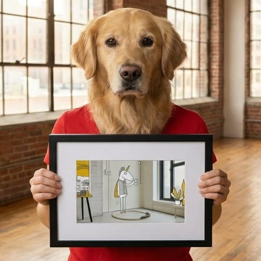 UNIQORNIA Matte Paper Framed Poster With Mat - Switch Keeper