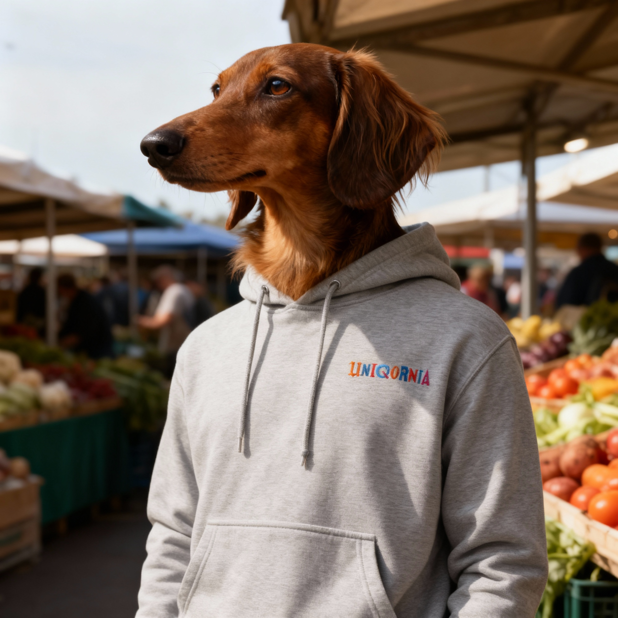 Unisex džemperis ar kapuci - Uniqornia zīme