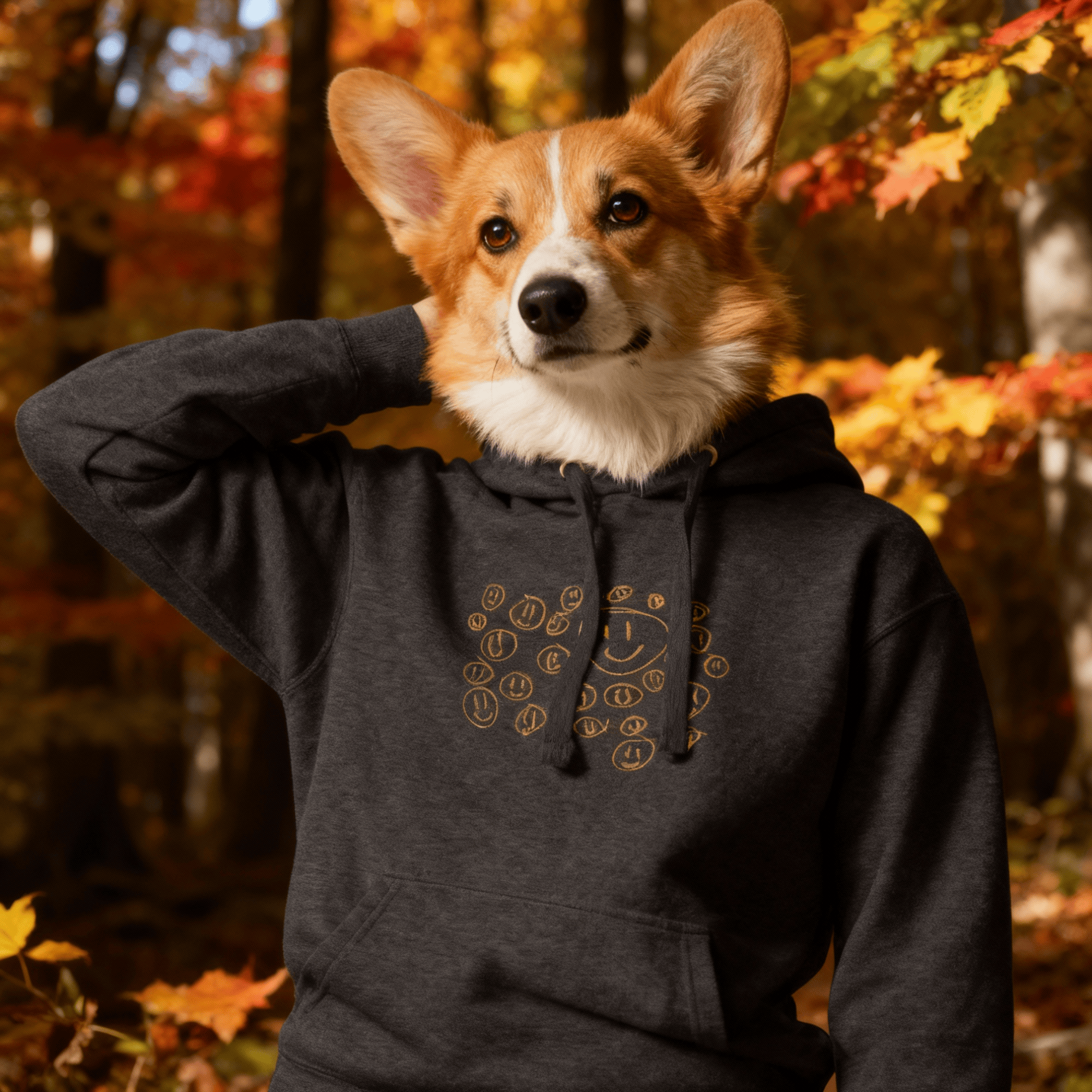 UNIQORNIA Unisex Hoodie - Golden Smileys