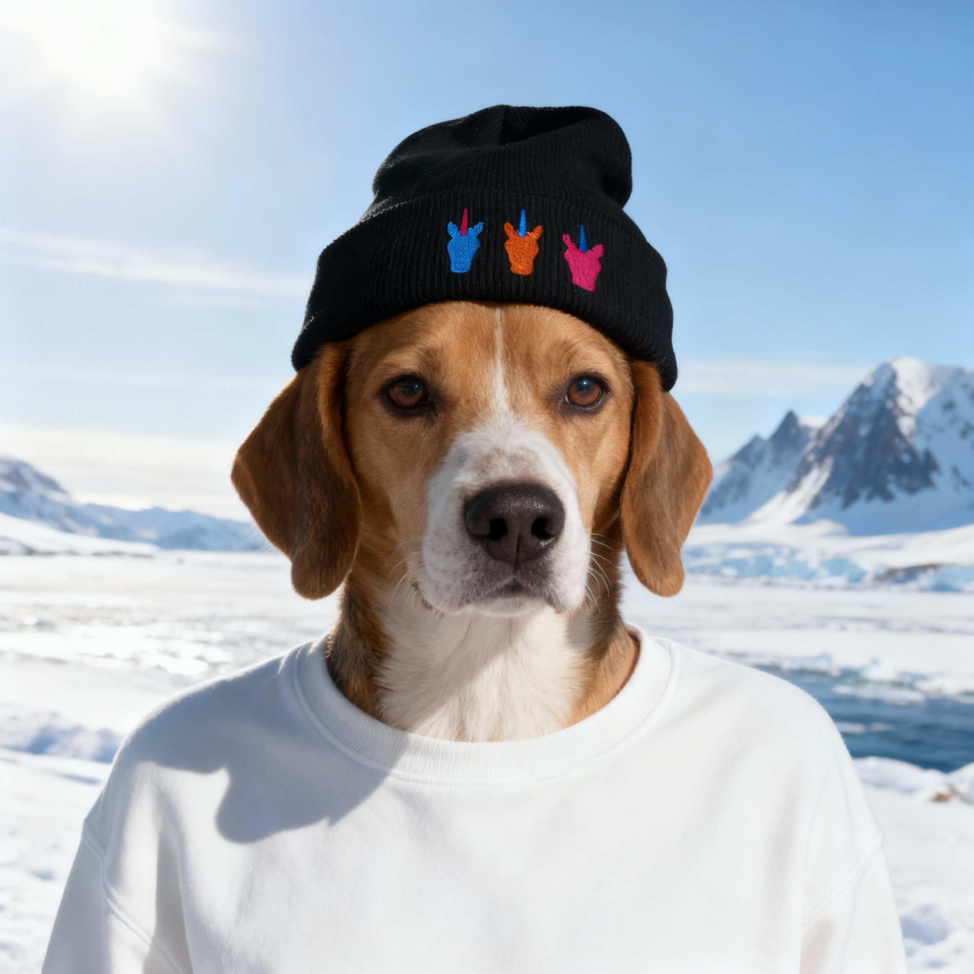 Adīta cepure - Trīs vienradži