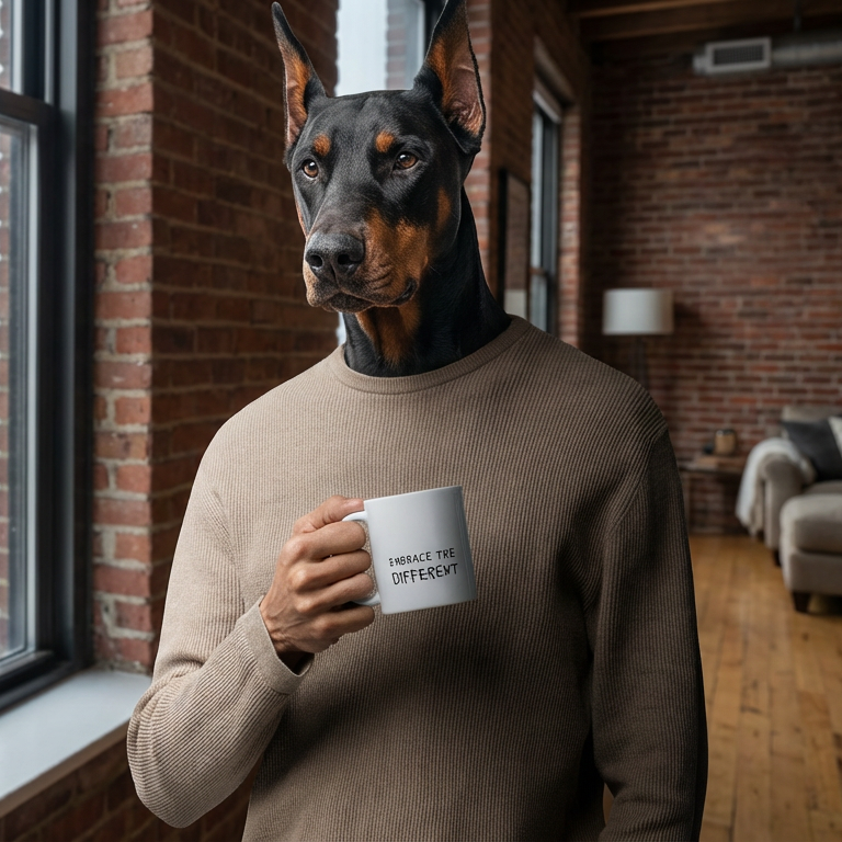 Balta, spīdīga krūze - Embrace The Different