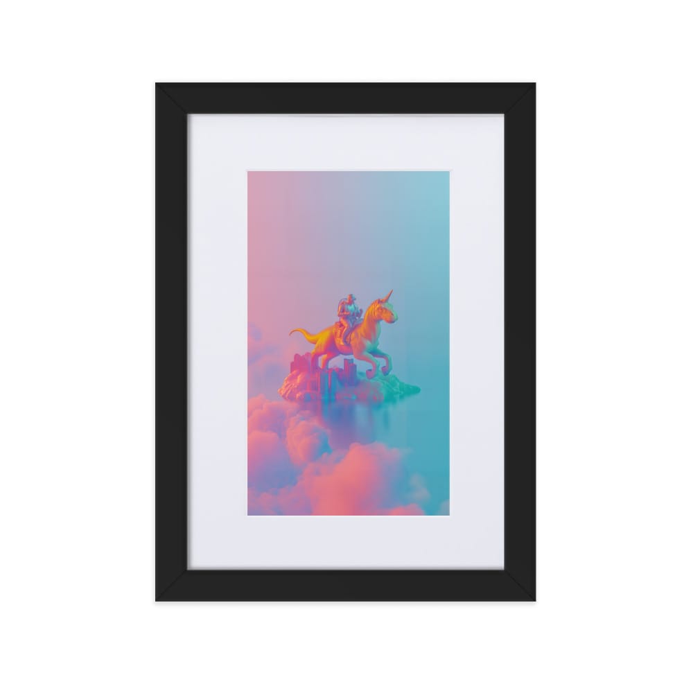 UNIQORNIA Matte Paper Framed Poster - Tidal Rider 7730425_10449