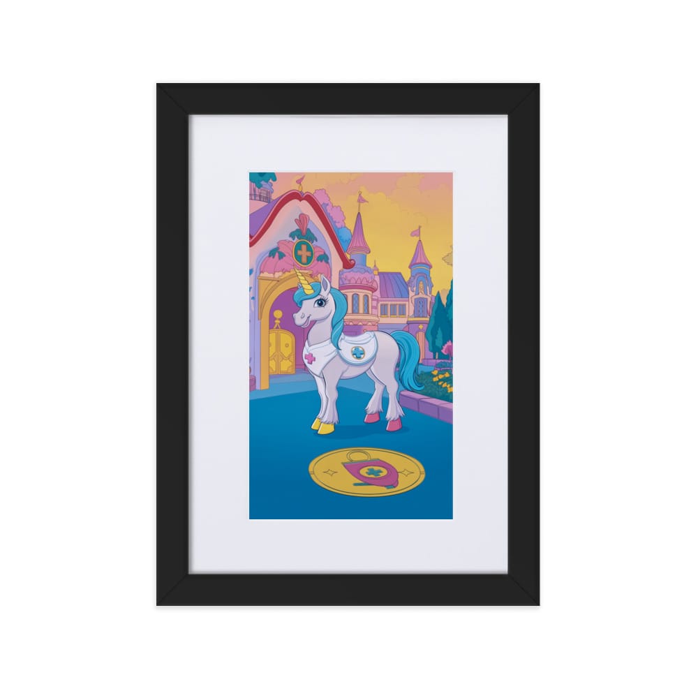 UNIQORNIA Matte Paper Framed Poster - Sparkle Nurse 1250846_10449