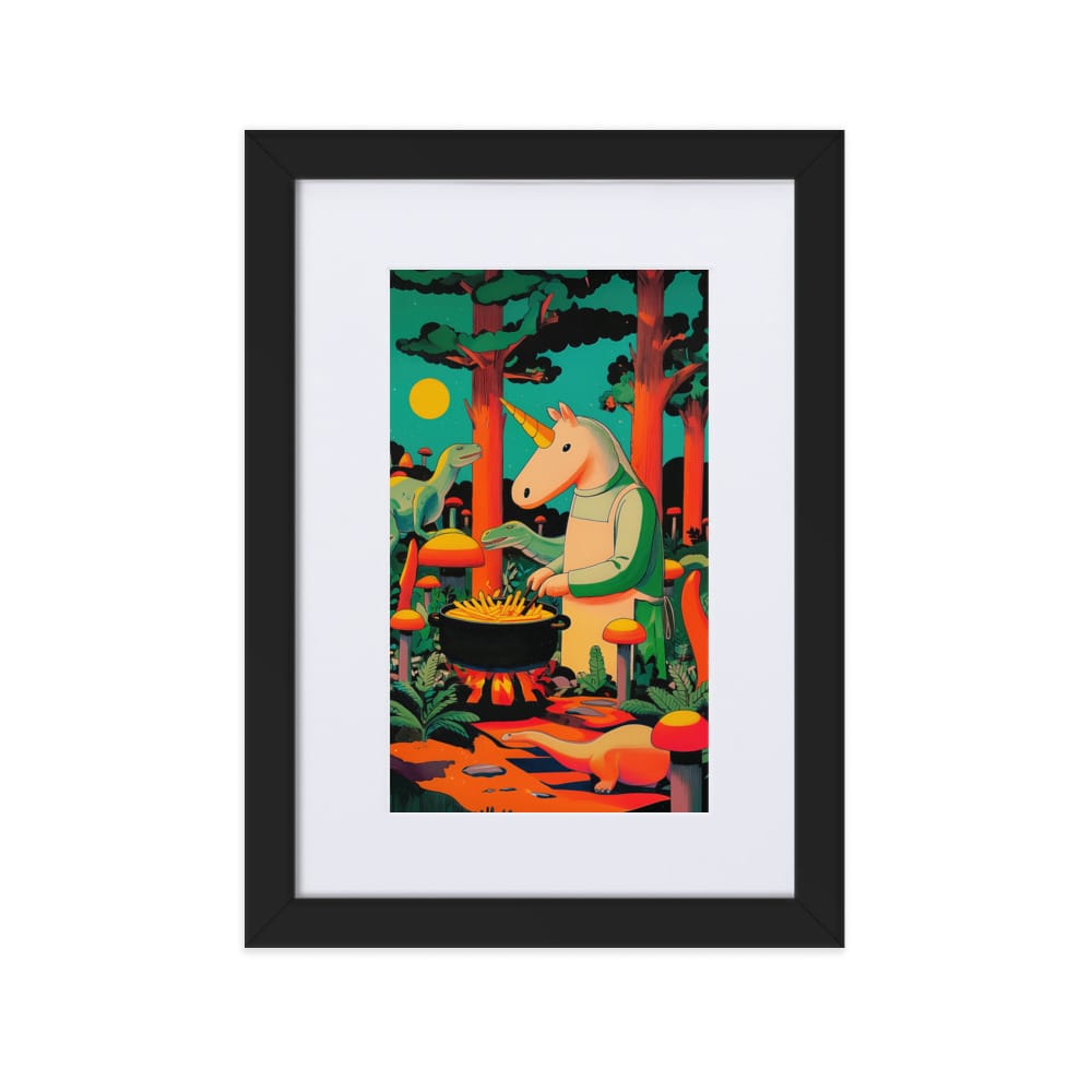 UNIQORNIA Matte Paper Framed Poster With Mat - Dino Cook 6926029_10449