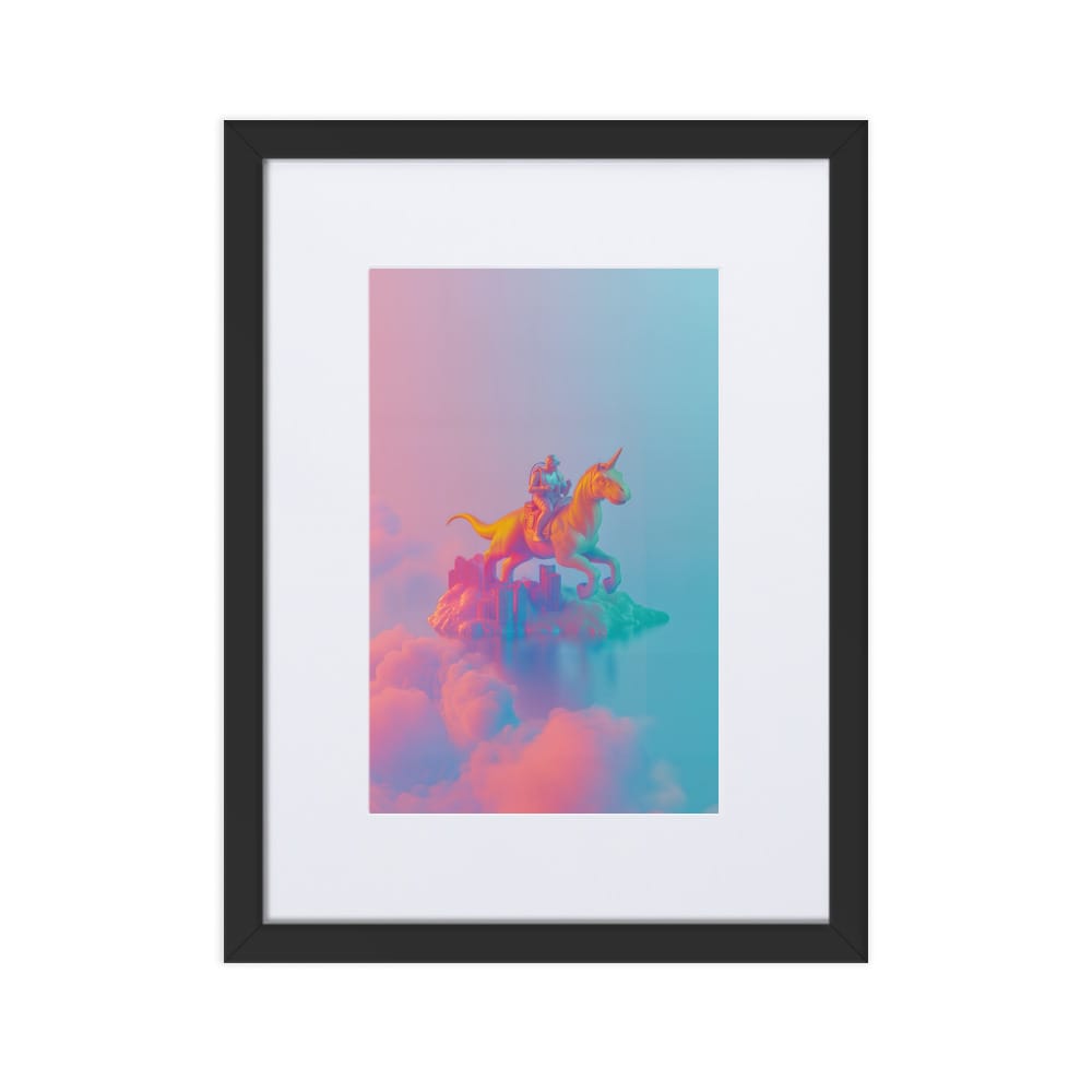 UNIQORNIA Matte Paper Framed Poster - Tidal Rider