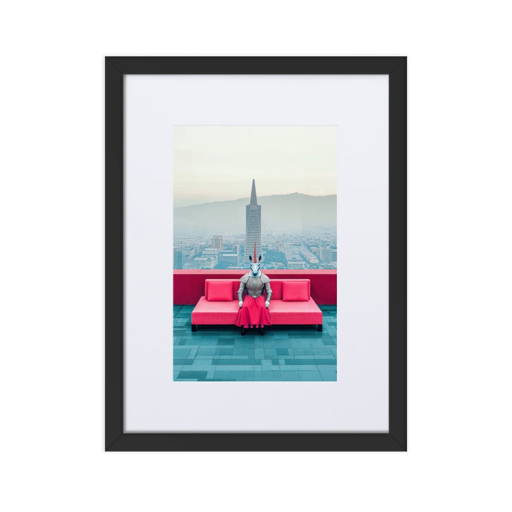 UNIQORNIA Matte Paper Framed Poster - Pink Guardian