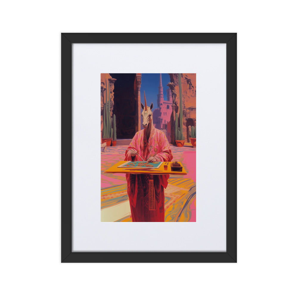 Ierāmēts plakāts ar paspartū - Rakstu Zīmētājs