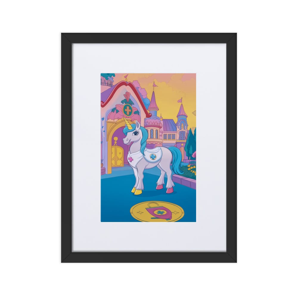 UNIQORNIA Matte Paper Framed Poster - Sparkle Nurse