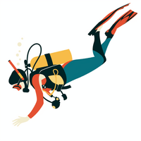 A SCUBA DIVER
