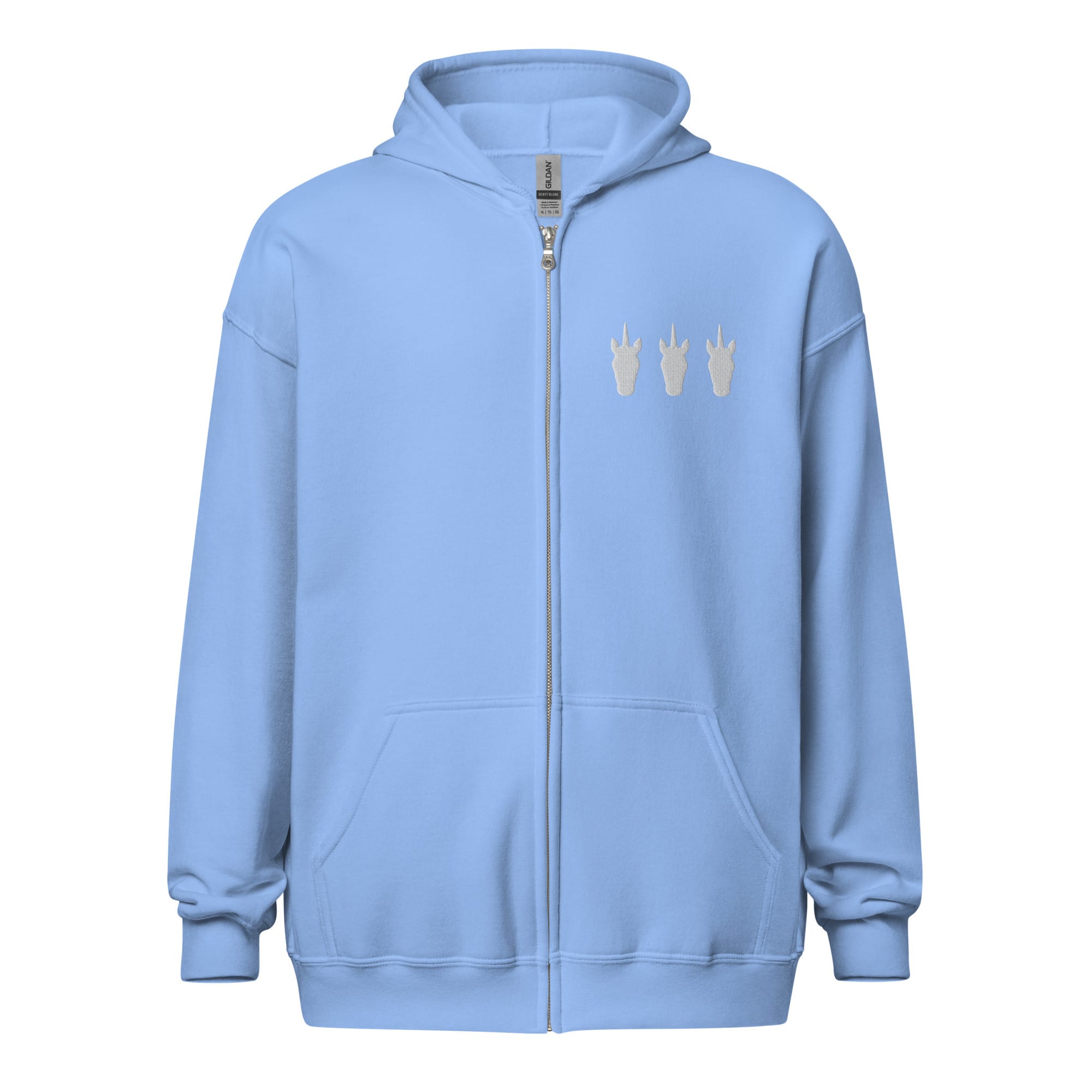 UNIQORNIA Unisex zip hoodie - Three White Unicorns 8463783_17336