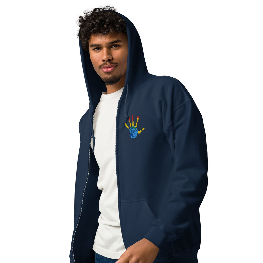 UNIQORNIA Unisex zip hoodie - My hand