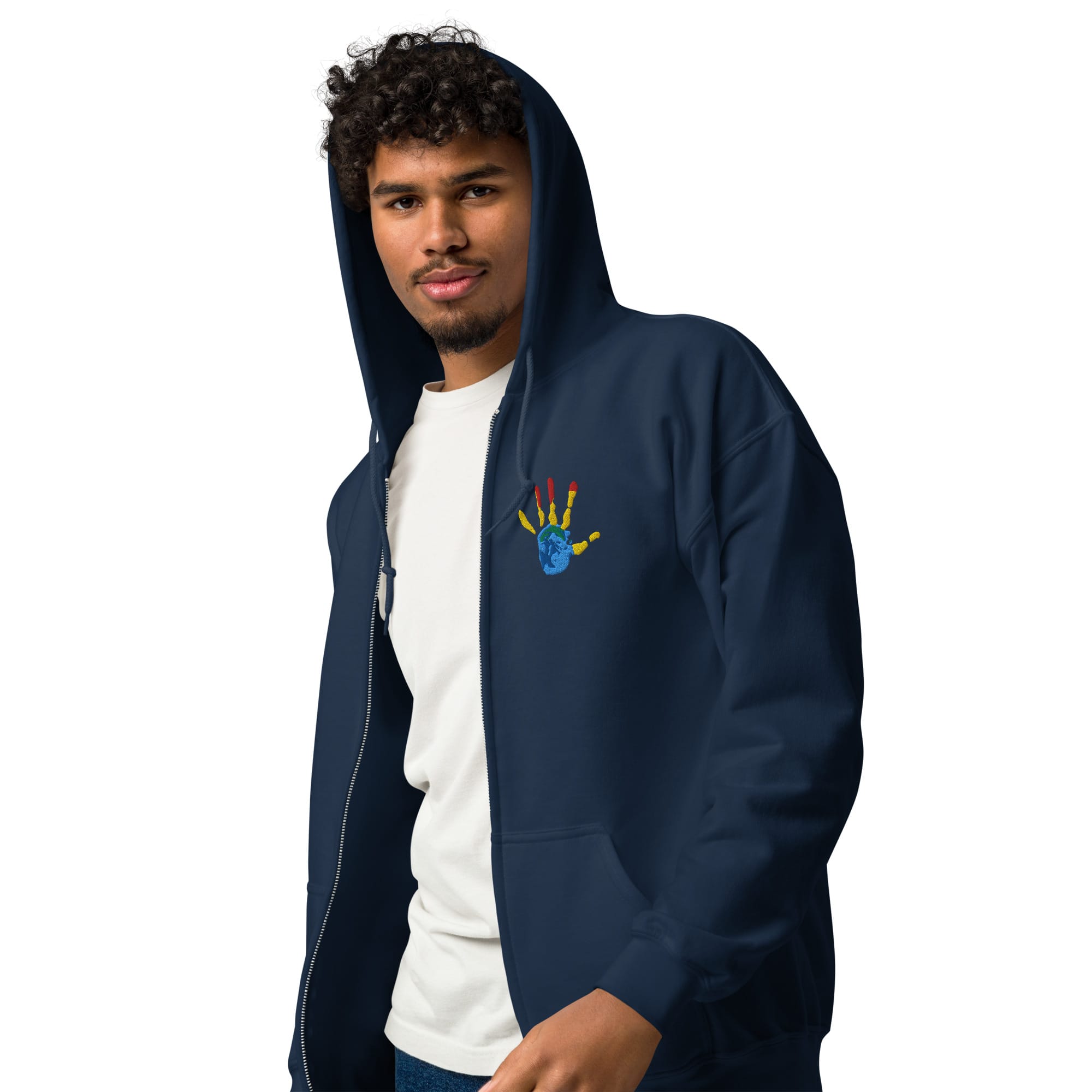 UNIQORNIA Unisex zip hoodie - My hand
